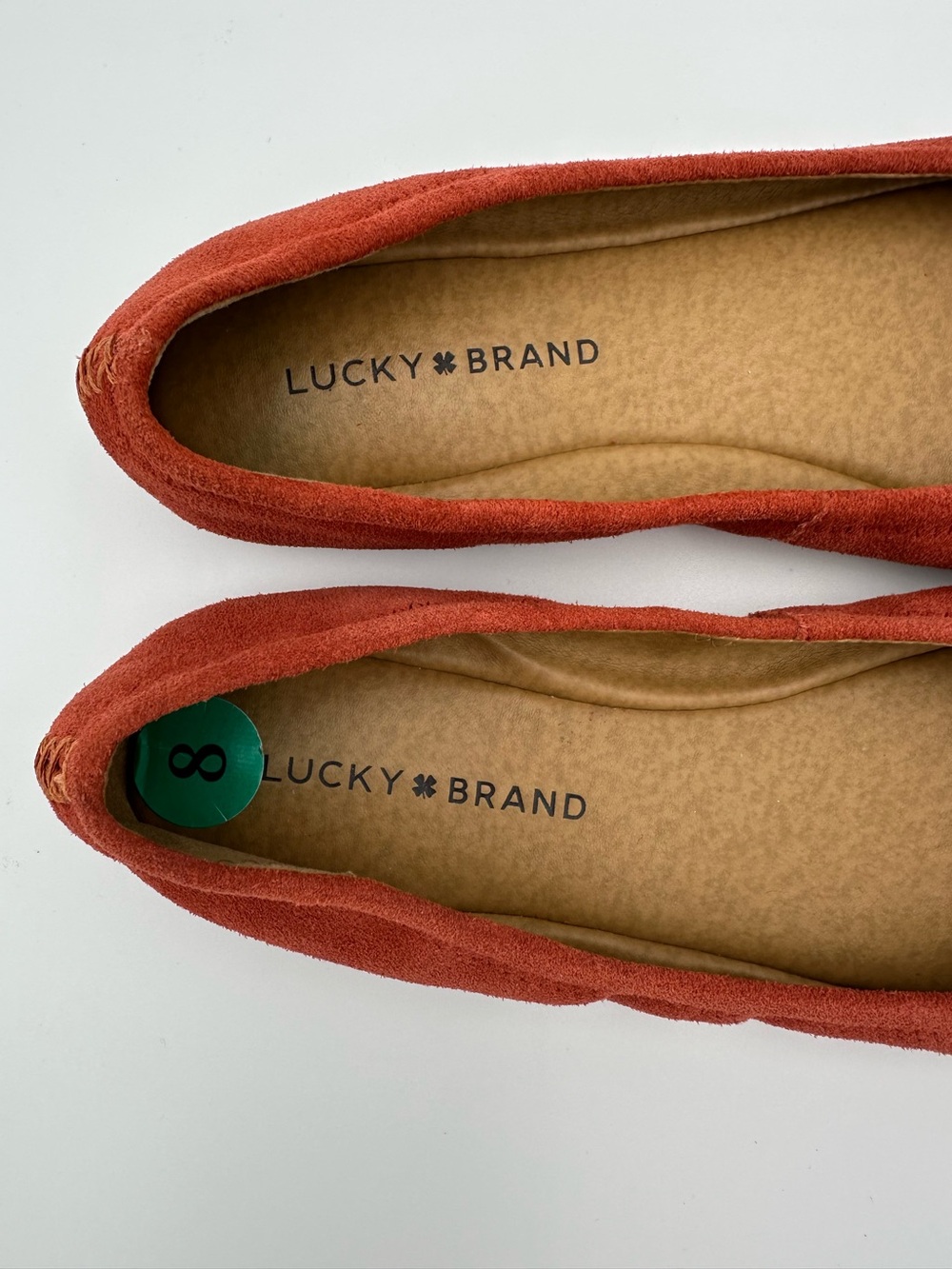 Lucky Brand ERIN Rust Suede Leather Ballet Flats Size 8 - Picture 5 of 6